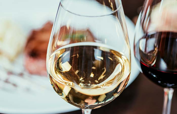 Close-up of wine glasses at Torey’s Restaurant & Bar in Owatonna, perfect with pasta dishes.
